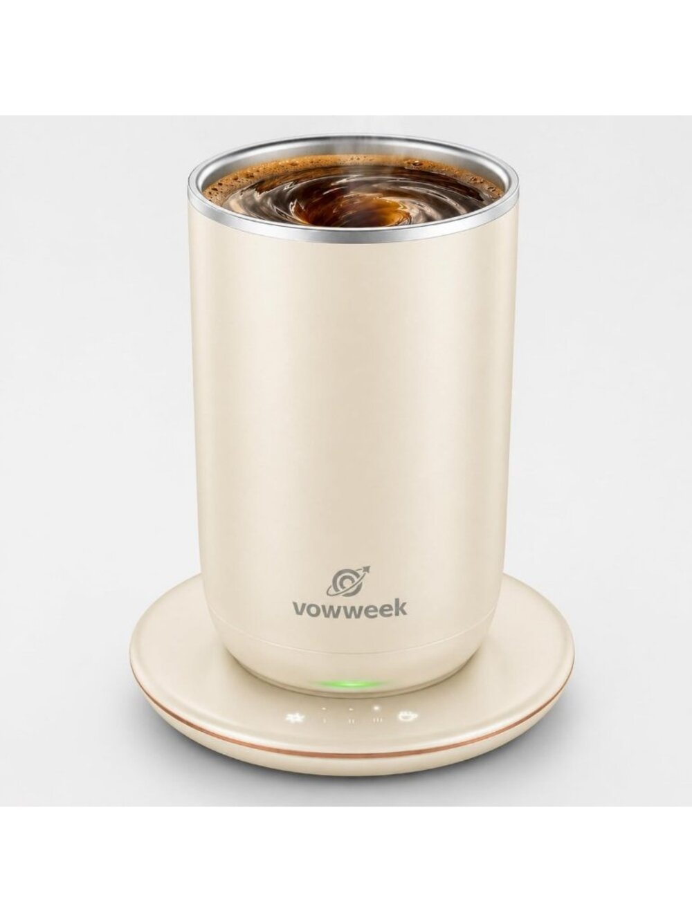 Heated Self-Stirring Coffee Mug, 10 oz Auto Mixing Cup for Effortless Drinks